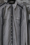 ARCHIVIO J.M.Ribot 24 Autumn/Winter Vertical Striped Shirt Italy AJM-SH22/DN-0 Black and White